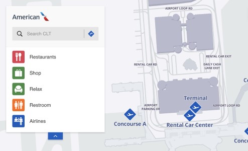 Interactive airport map for CLT