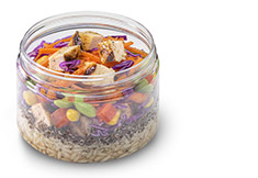 Asian Chicken Shaker Salad for purchase on board