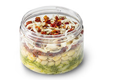 Orzo Pesto Shaker Salad for purchase on board